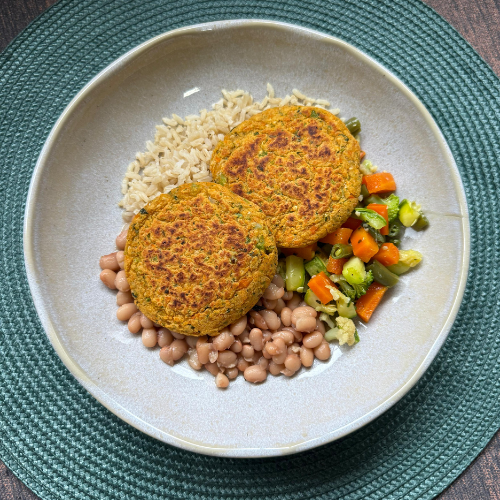 Hambúrguer de grão de bico