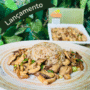 Shitake com arroz de lentilhas e especiarias