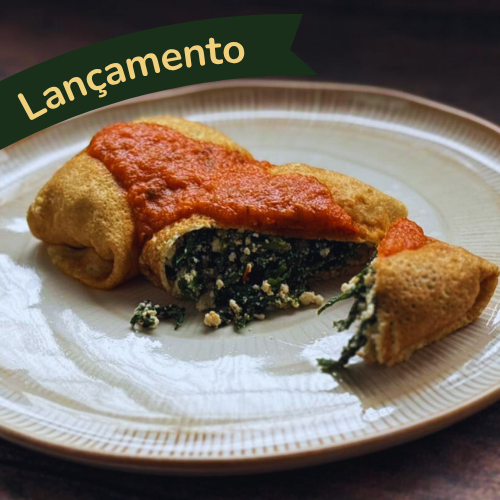 Pacotinho de espinafre com ricota e nozes